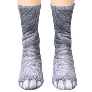 ✨🐘3D Animal Paw Crew Socks- Elephant
